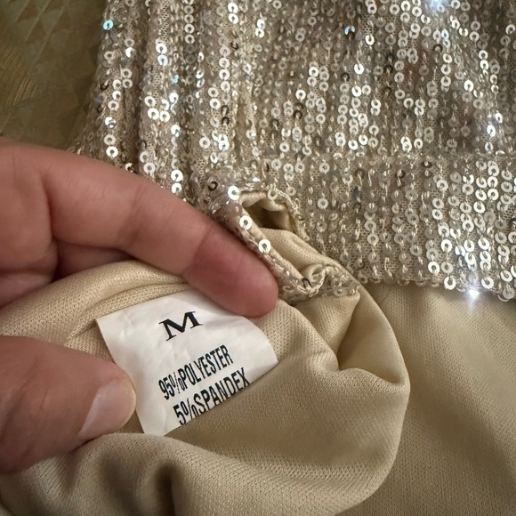 Silver Sequin Wrap Dress - Picture 3 of 3